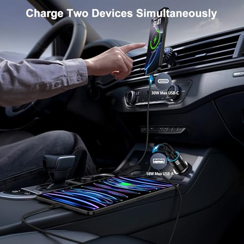 Samsung Car Charger Fast Charge, 48W 2 Ports 12V USB C Car Phone Charger Cigarette Lighter Adapter with 1M Cable for Samsung Galaxy S25 Ultra S24 S23 FE S22 A14 A15 A16 A35 A54 A55 5G iPhone 17 16 15 - Image 3