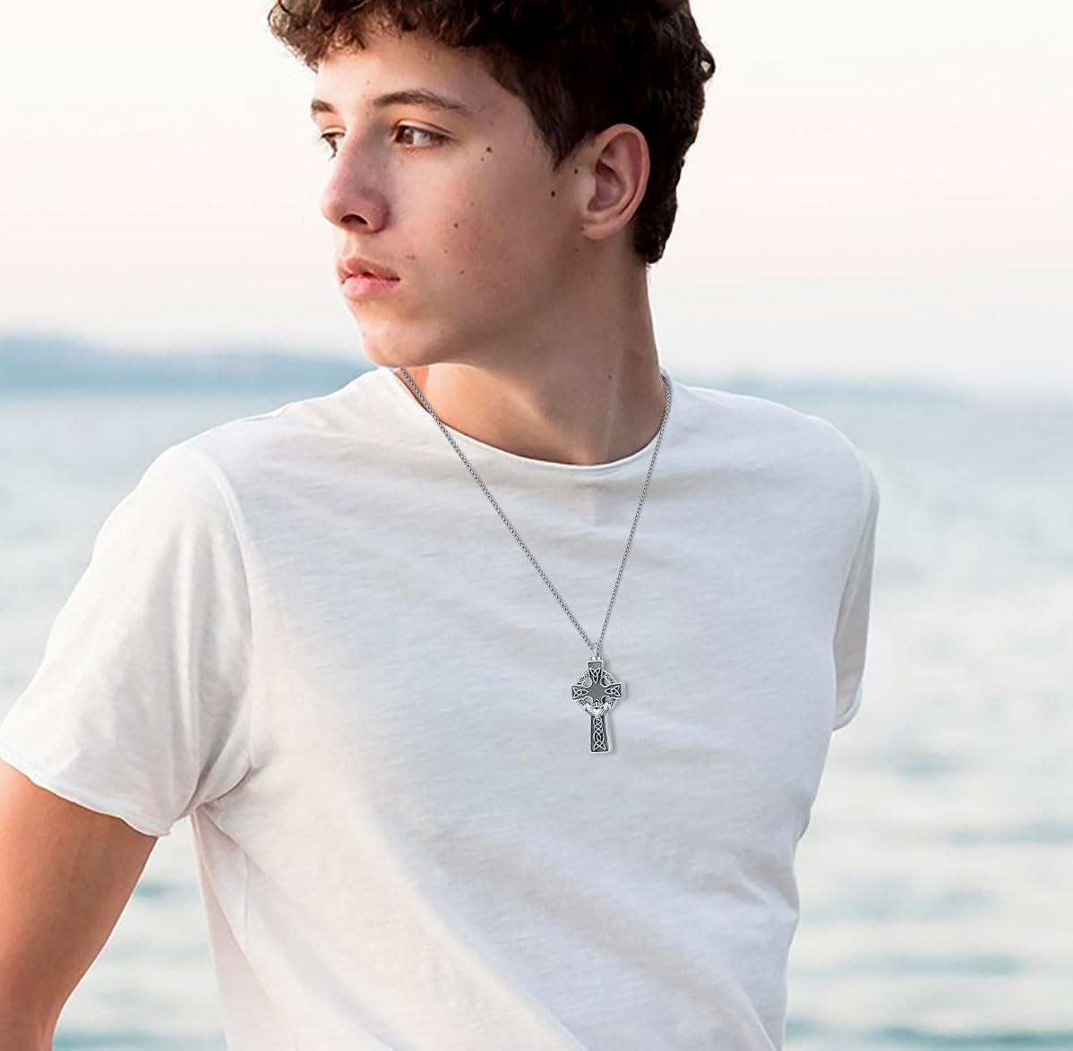 Cremation Jewelry 925 Sterling Silver Urn Necklace for Ashes for Women Men Memorial Pendant for Human Ashes Keepsake Put in Ashes of Loved Ones Cat Pet