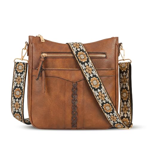 Ecofocet Sac Bandoulière Femme, Moyen Petit Sac a Main Femmes, Cuir PU Sacs Bandoulière avec Bandoulière Amovible Réglable, Femme Bandoulière avec...