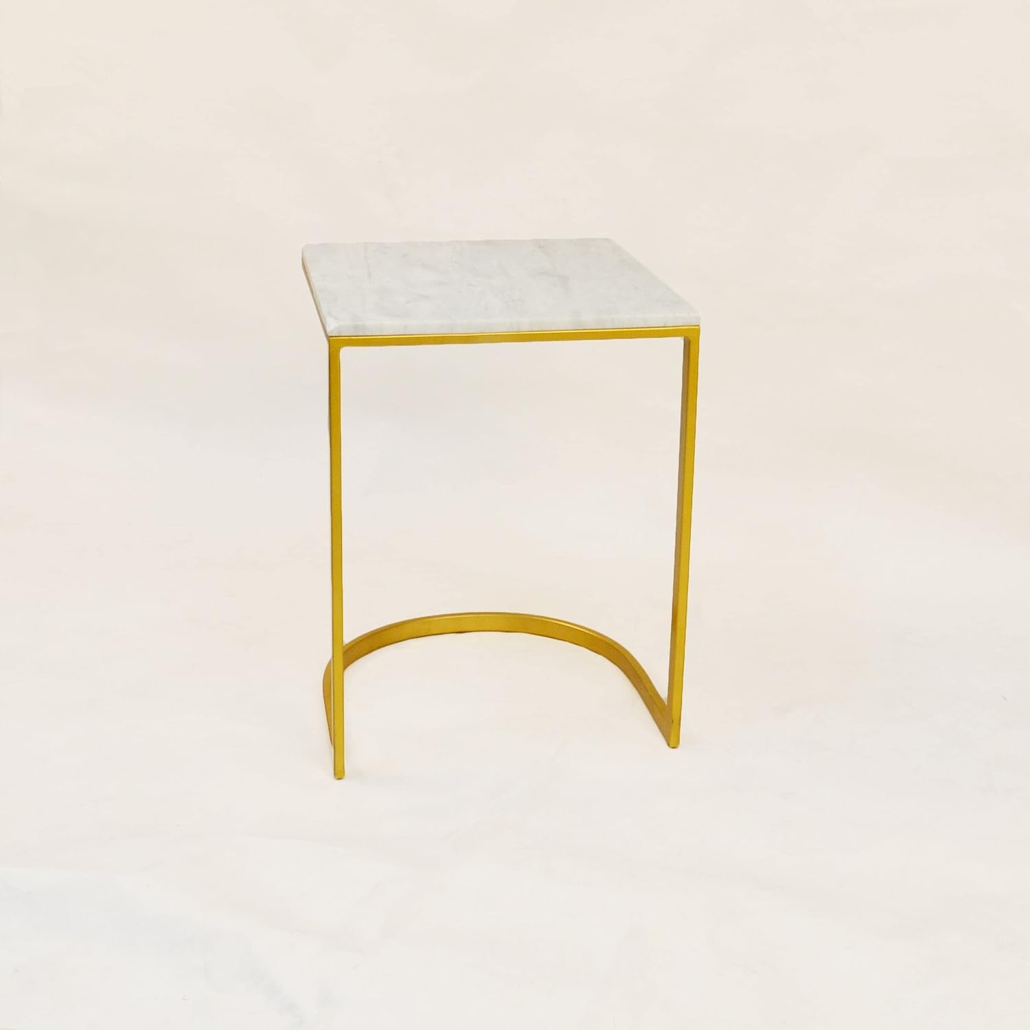 Carolina Chair & Table Cashel Accent Table, White/Gold