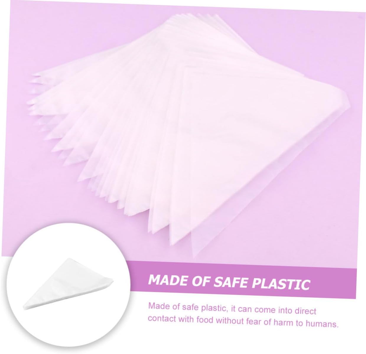Garneck 200pcs Disposable Pastry Bags Cake Decorating Bags Food Grade Easy to Use Strong Material for Baking Decorating
