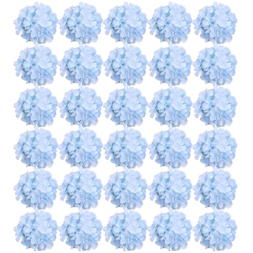 FagusHome 30 Pièces Têtes Fleur d'hydrangea Non Inclus Tiges Artificielle Fleur 18CM Artificielle...