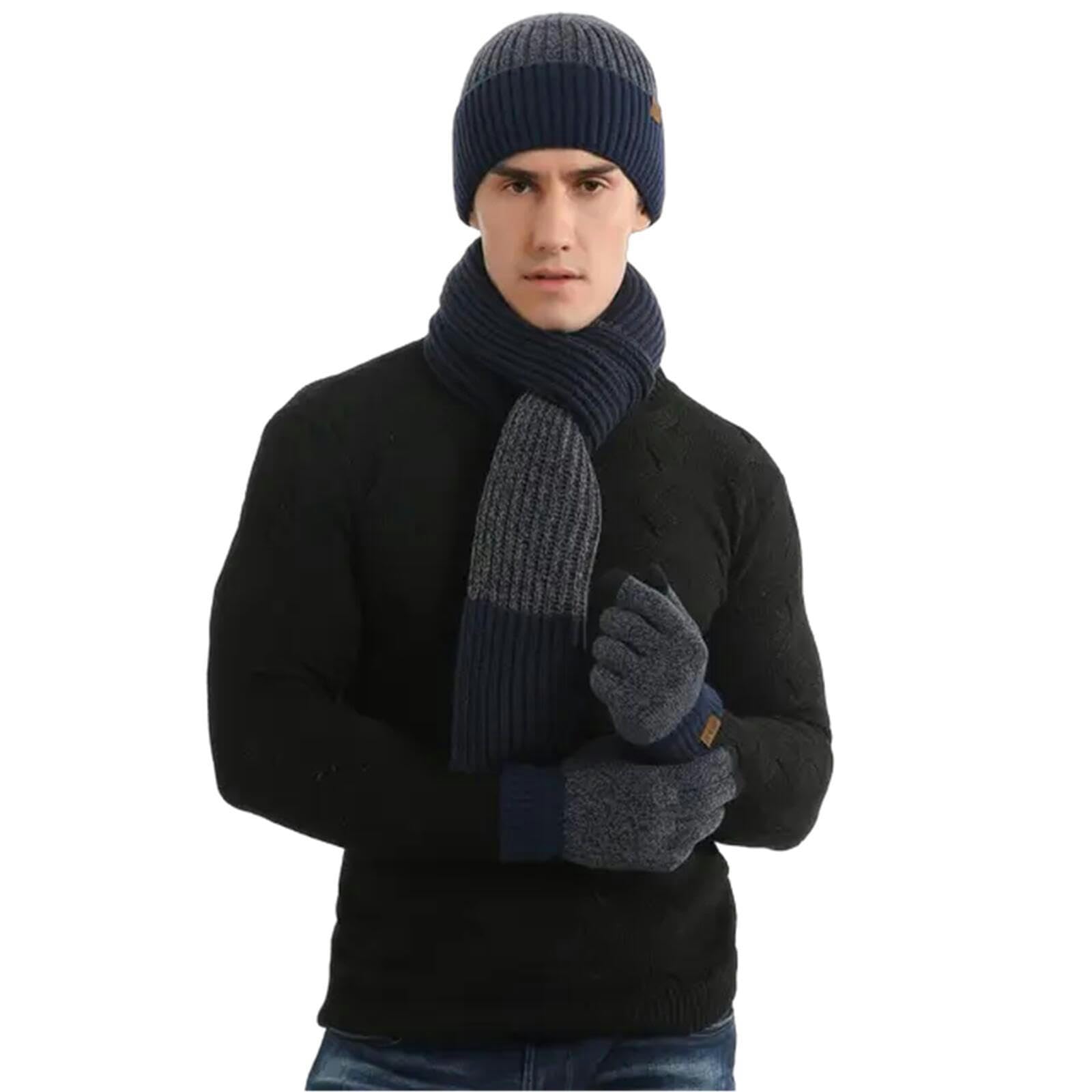Schal Mütze Handschuh Set Herbst- Und Winter Im Freien Warme Hutschalhandschuhe Set Für Unisex Mode Bequemer Warmer Hut