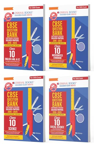 Oswaal CBSE Question Bank English | Maths Standard | Science | So...
