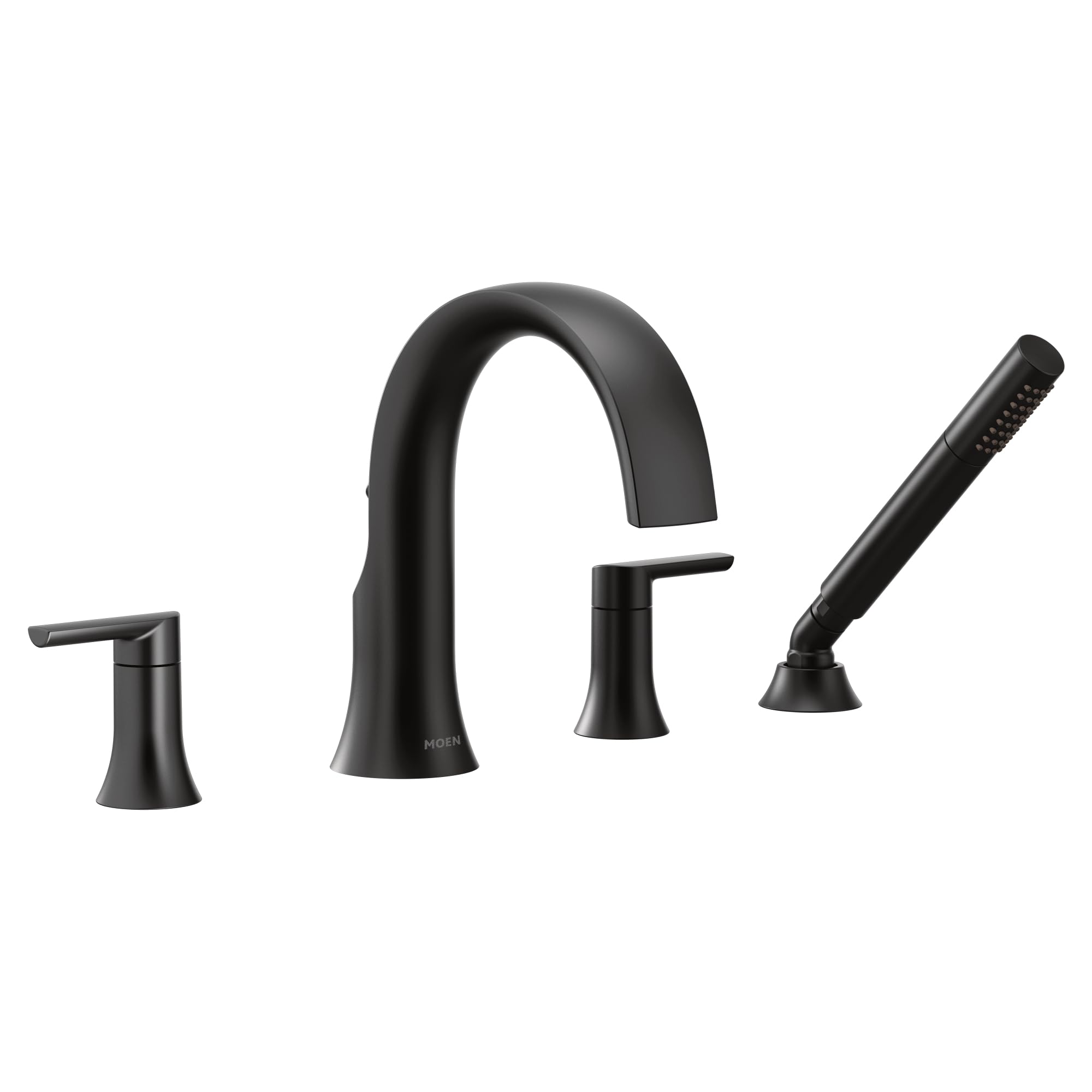 Moen TS983BL Doux Two-Handle High Arc Deck-Mount Roman Tub Faucet