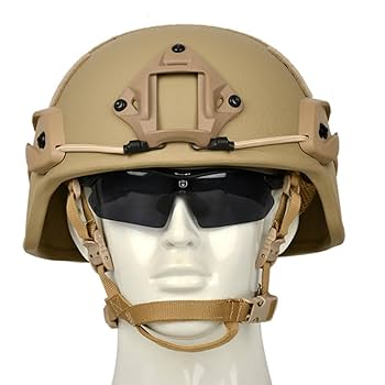 未使用【防弾ヘルメット】MICH2000 実物防弾NIJ3A 軍 防弾ヘルメット】MICH2000黑 緑セット