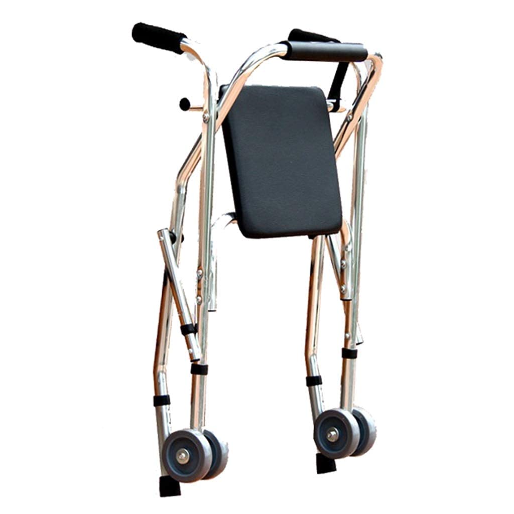 Andador Plegable De Aluminio Ligero Con 2 Ruedas, Asiento Para Adultos, Ancianos Anhelan