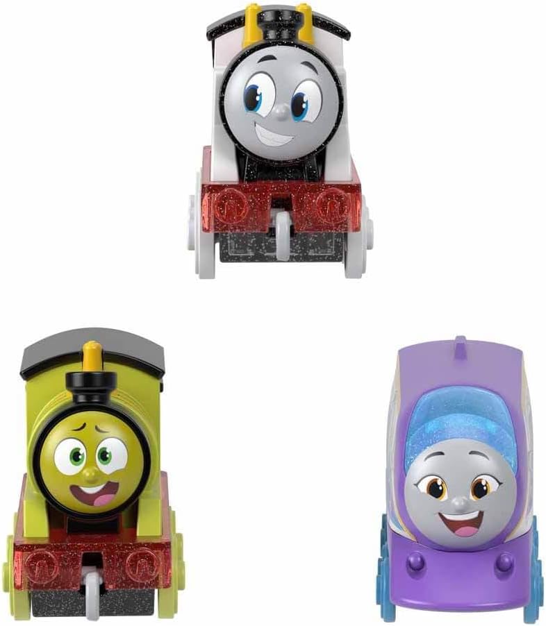 Thomas and Friends Toy Train 3-Pack, Color Changers, Diecast Thomas Percy and Kana Engines with Color Reveal in Warm and Cold Water