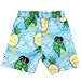 ESTAMICO Boys Swim Trunks Elastic Drawstring Toddler UPF 50+ Swim Shorts Little Kids Bathing Suit Swimwear, Blue/Pineapple 10/12