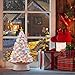Mr. Christmas Nostalgic Ceramic Christmas Tree with LED Lights Indoor Decoration, 18 Inches, White