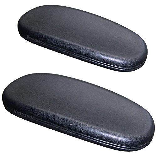 Ergo360 Chair Arm Pads for Office and Desk Chairs Complete Pair with Attachment Screws Soft Cushioning for Comfortable Support to Arms and Elbows Simple Install