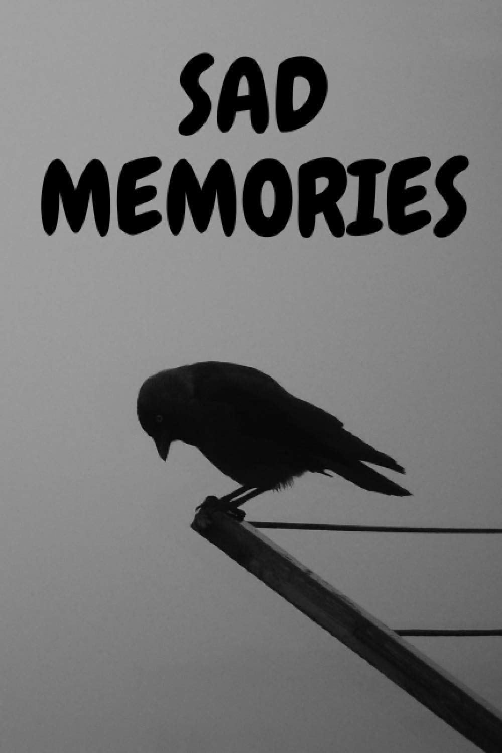 Sad memories: Simple Black Notebook with sad art desing +100 Lined pages for Notes and ideas (6 x 9 inches )