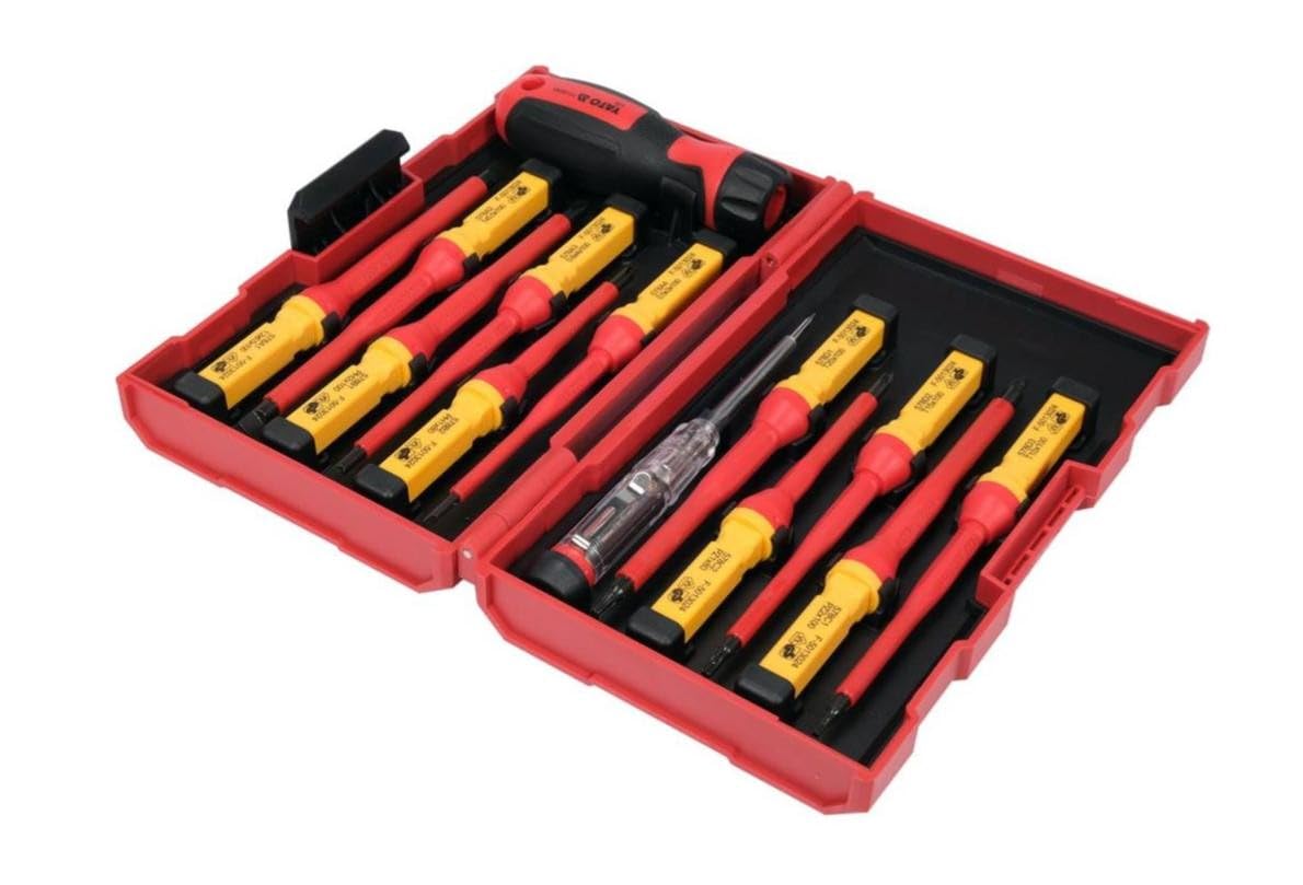 YATO YT-28295 VDE Set di cacciaviti 13 pezzi scanalati PH PZ Torx intercambiabile