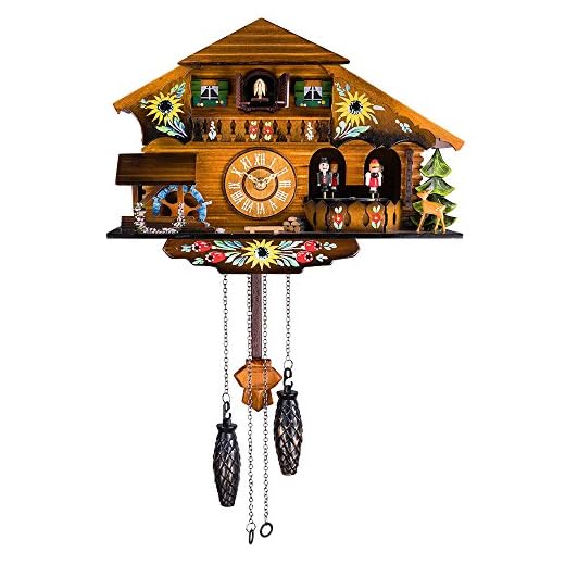 Kintrot Cuckoo Clock Pendulum Quartz Wall Clock Black Forest House Home Decor