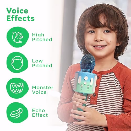 Microphone de karaoké pour enfants Bluetooth et comptines - 4