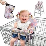 LWWACSS Premium Baby Shopping Cart Cover & High Chair Seat Protector - Universal Fit for Grocery Carts, Restaurant Chairs，Restaurant Seats, and Park Swings-Girl & Boy（Little Bear）