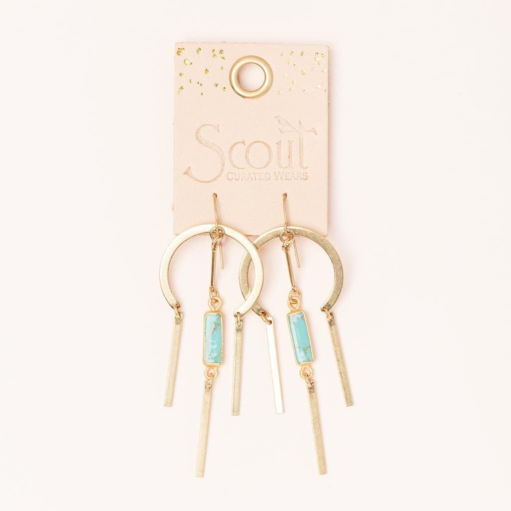Scout Curated Wears - Dream Stone Earring - Labradorite/Gold