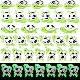 Amyhill 30 Pcs Soccer Team Gifts Mini Resin Soccer Turtle Emotional Support Sports Gifts Small Luminous Sports Turtle for Birthday Party Decoration Team Players Fans Coworkers
