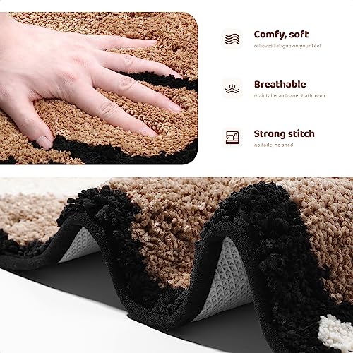 Animal Bathroom Rug Bath Mat, Extra Soft Absorbent Bath Rugs, Non-Slip Comfortable Shower Rug, Carpet For Tub, Shower, Bath Room, Machine Wash Dry, 17.7" X 29.5", Bear #TOP4