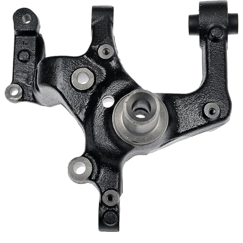 Image of Detroit Axle - Rear Right Steering Knuckle for Volkswagen 2005-2014 Jetta, 2010-2013 Golf, 2009-2013 A3, Passenger Side Steering Knuckle Assembly 2011 2012 Replacement