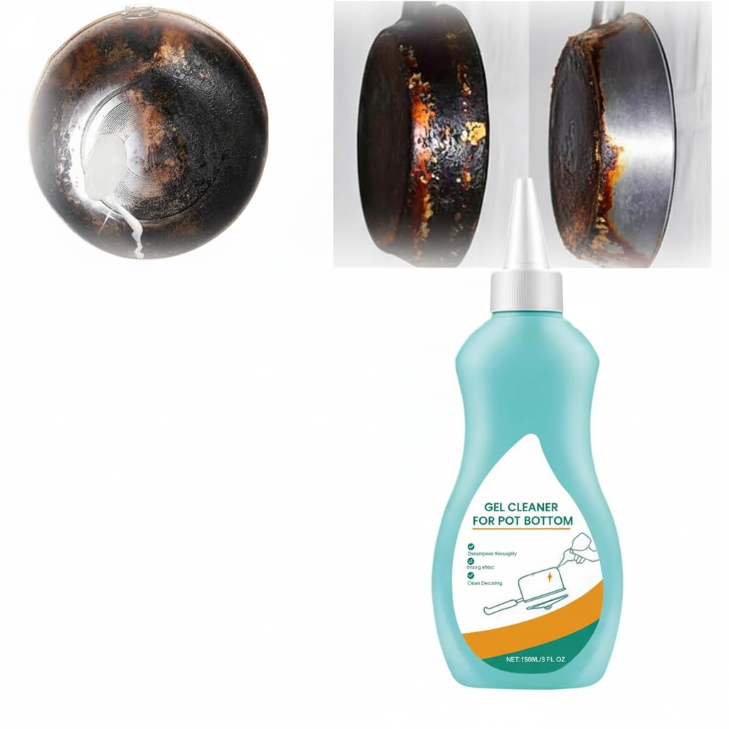 Cooktop Cleaner Cookware Rust Remover, Cooker & Kitchen Cleaner, Gel Cleaner Stainless Steel Pan Cleaner, Black Pot Bottom Cleaning Gelfor Cookware Bottom, Cleaning Paste for Kitchen