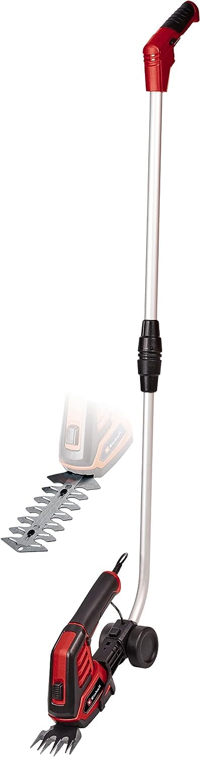 Einhell Cisaille à Gazon Taille-buissons sans Fil GC-CG 3,6/70 Li (3,6 V, Batterie Li-ION 2,0 Ah, Lame Coupe-Herbe 70 mm, Lame Taille-buissons 110 mm, Manche télescopique)
