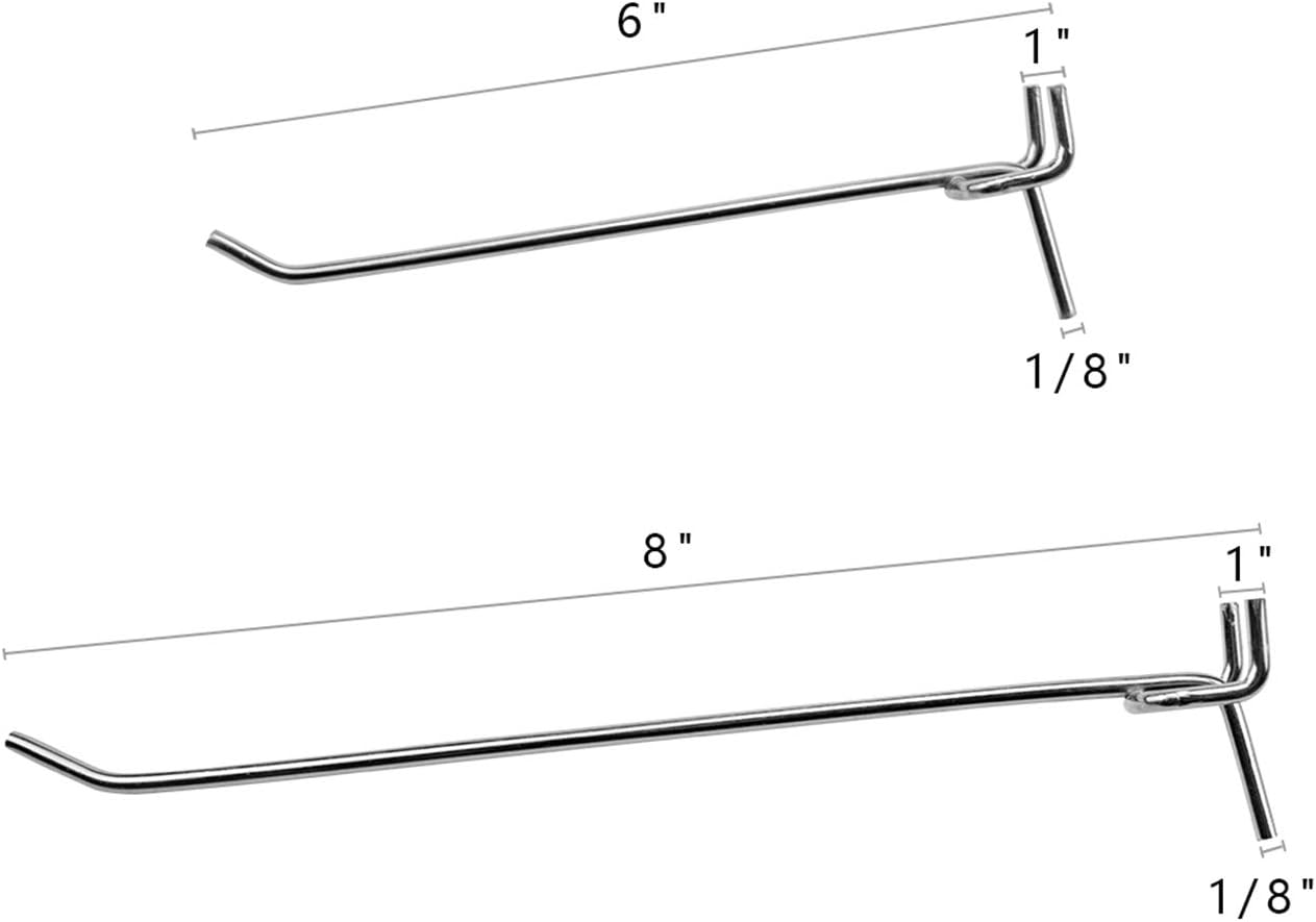 Black Friday - 50% OFF Foraineam 60-Pack (30Pcs 6-inch & 30Pcs 8-inch ) Standard Size Pegboard Hooks for 1/8 Pegboard Metal Peg Board Shelving Hooks Assortment Amazing 🔥 Foraineam 60-Pack (30Pcs 6-inch & 30Pcs 8-inch ) Standard Size Pegboard Hooks for 1/8 Pegboard Metal Peg Board Shelving Hooks Assortment
