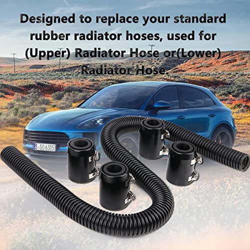 BAGARAATAN Universal 48" Flexible Radiator Hose Stainless Steel Universal Water Hoses Adapter Coolant Radiator Hose Kit Could be Used with 1-1/4", 1-1/2"or 1-5/8" Radiator Necks by BAGARAATAN - Image 5