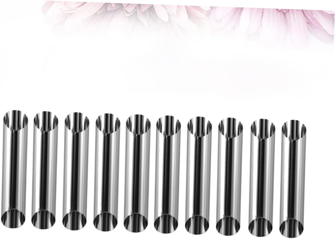 PRETYZOOM 20pcs Bread Baking Molds Tube Shaped Stainless Steel for Sourdough Croissant Cannoli Easy to Use