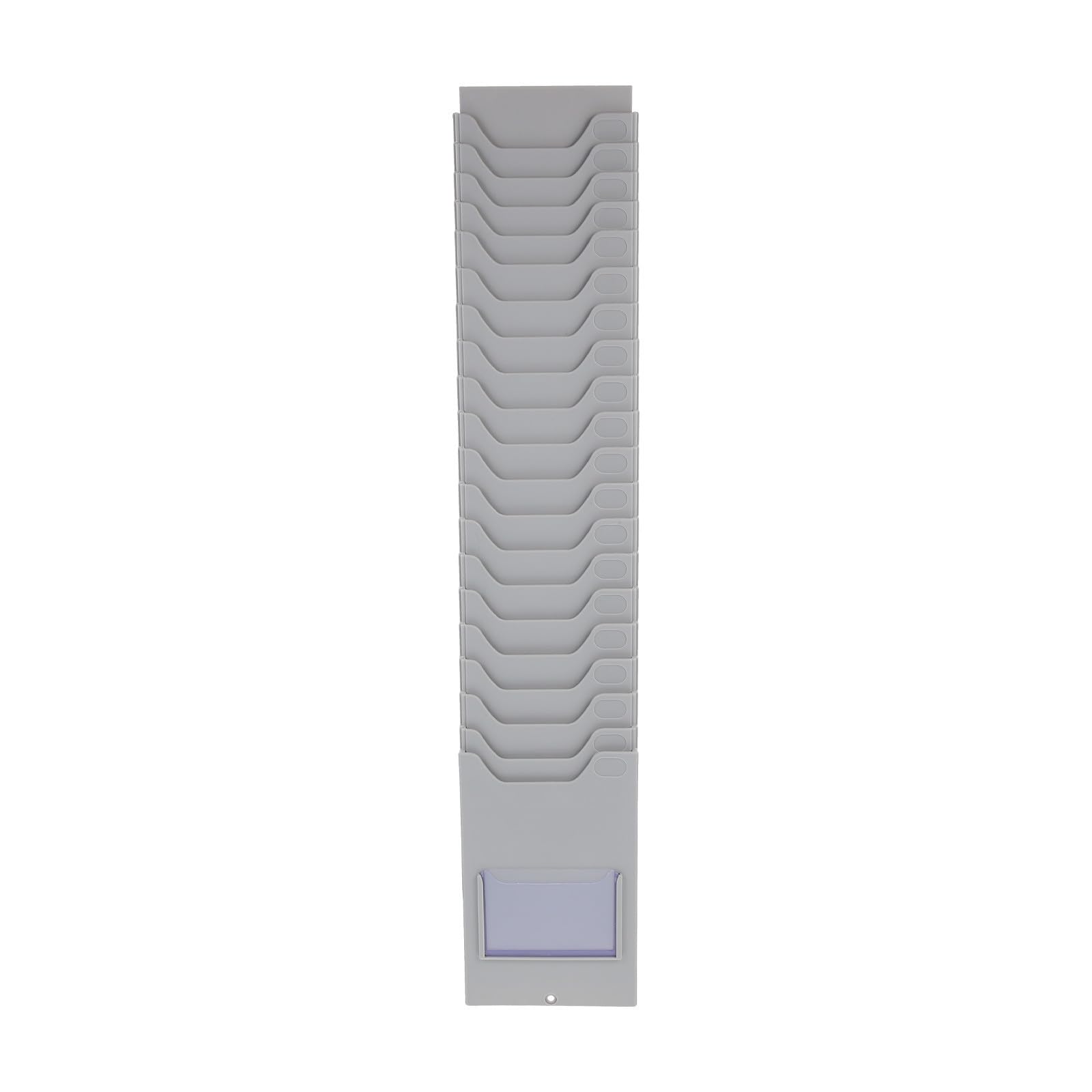 Porte-cartes 20 emplacements plastique compact, idéal pour le tri au bureau