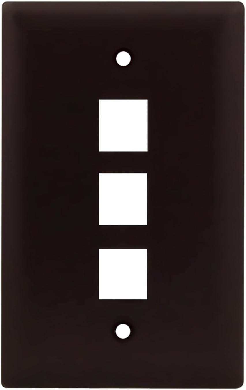 Legrand OnQ 3 Port Wall Plate, Single Gang Wall Plate, HighImpact