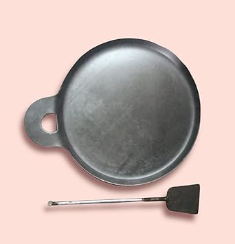 Iron Dosa Tawa/Dosa kallu with Turner/Dosa Maker(Black) (10 inch Dia) Electric Stove Usage and Stove