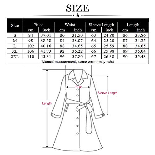 JMSUN Casaco de outono inverno feminino moderno vintage slim trespassado casaco feminino elegante lo