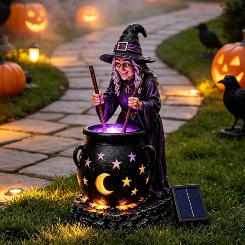 Lámpara Solar de Caldero: Decora tu Jardín sin Cables este Halloween 2