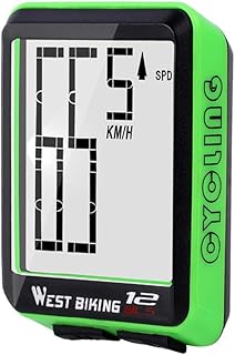 Wireless Bike Computer Bicycle Speedometer Waterproof LCD Stopwatch Backlight Automatic Wake-Up&Multi-Functions Distance Speedometer Wireless