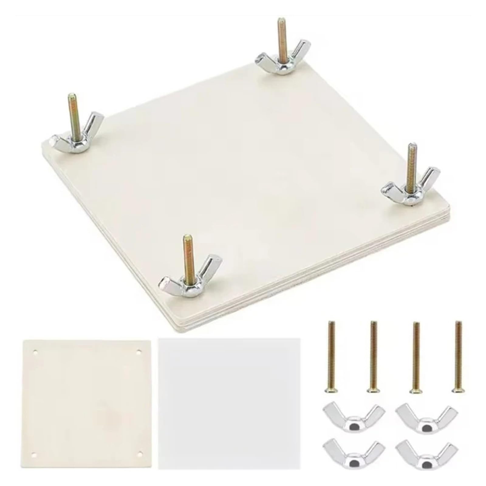 SUBLXPoten Flower Pressing Kit Wood Flower Press Kit 4x4 Inch Plant & Leaf Preservation Set for Making Specimen Dry Fower DIY Craft