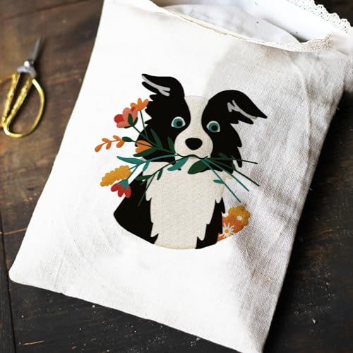 Image of BEUNITONE 4 Set Cat and Dog Embroidery Kit for Beginenrs Hand Sewing Embroidery Kits with Cat and Dog Pattern Needlepoint Kit with Colourful Threads Needles Instructions