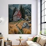 Impression 3D Hautement Artistique - Nos tableaux en toile sont imprimés avec une technologie 3D avancée qui met parfaitement en valeur chaque détail du motif. Les couleurs vibrantes, les lignes précises créent une profondeur visuelle captivante, et pour transformer l’ambiance de votre espace. Les motifs Chalets De Montagne ajoutent du caractère à votre intérieur, embellit votre mur et crée une atmosphère chaleureuse, artistique et accueillante