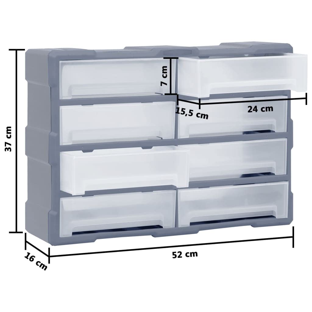 Genérico Organizador multicajones con 8 cajones Grandes 52x16x37 cm,Bricolaje,Accesorios de Bricolaje,Organización y Almacenamiento de Herramientas,Cajas de herramientas-149600
