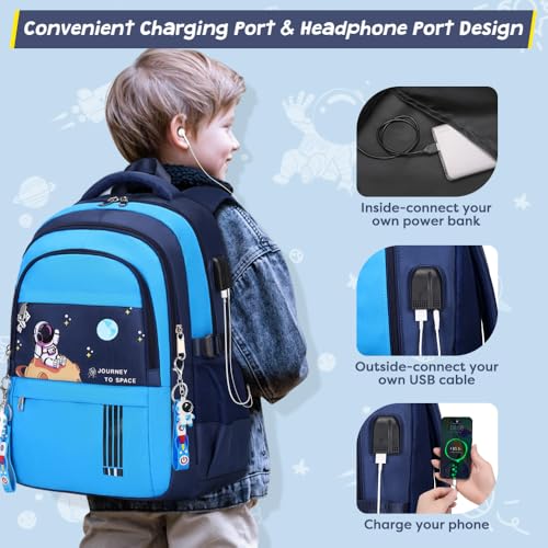 Image of ACESAK Backpack for Boys - Boy Backpack Schoolbag for Boys Kids Teens Girls Elementary Middle School Bags, Waterproof Lightweight Kids Bookbag Backpacks Casual Daypack with Lunch Bag Set