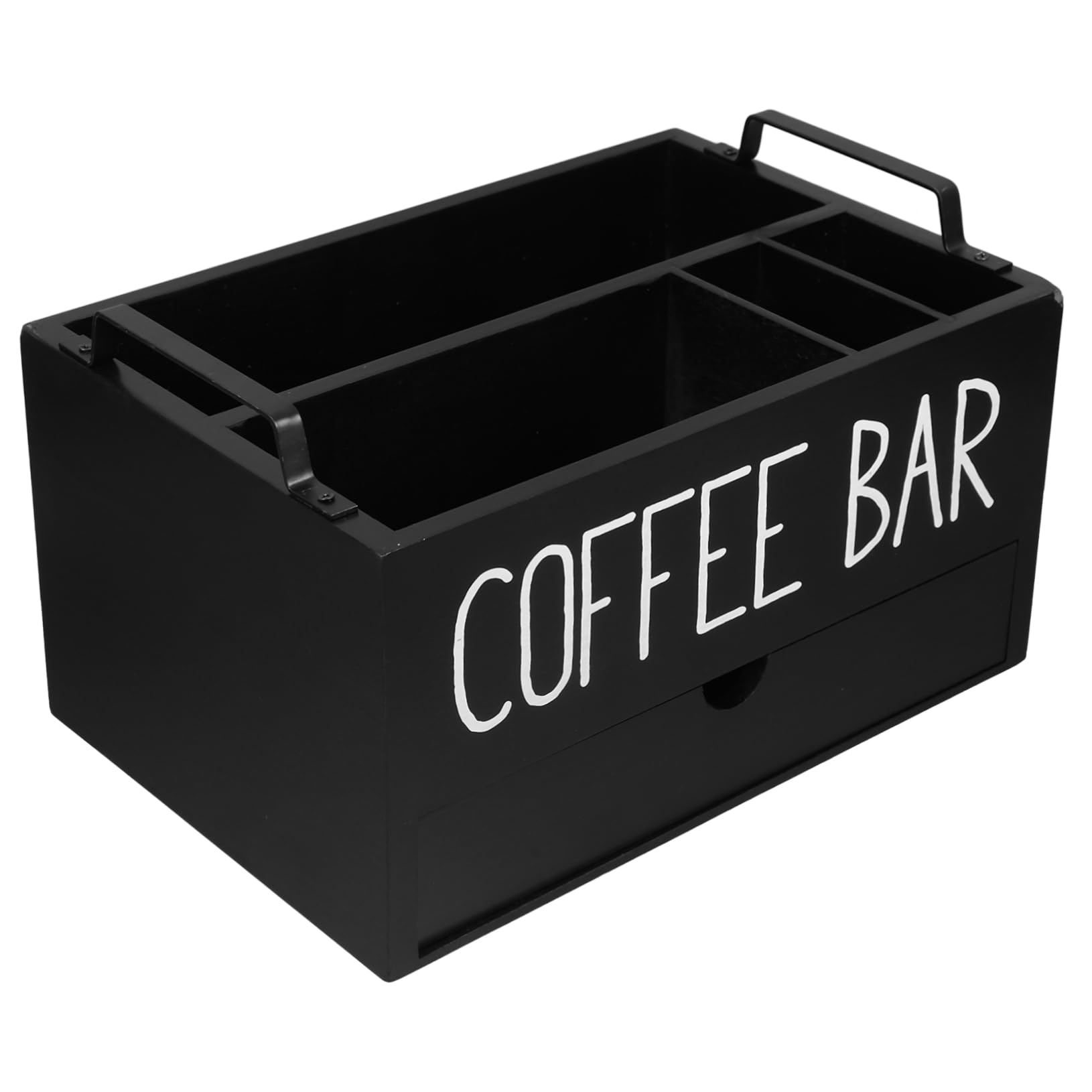 Organizzatore Cassetto in Legno Nero per Cialde Caffè 1 Pz