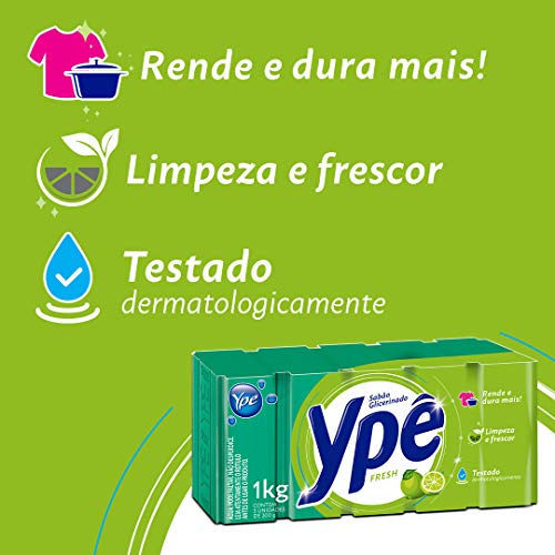 Sabão Em Barra Ypê Perfumado 1Kg, Ypê, Verde, 1Kg