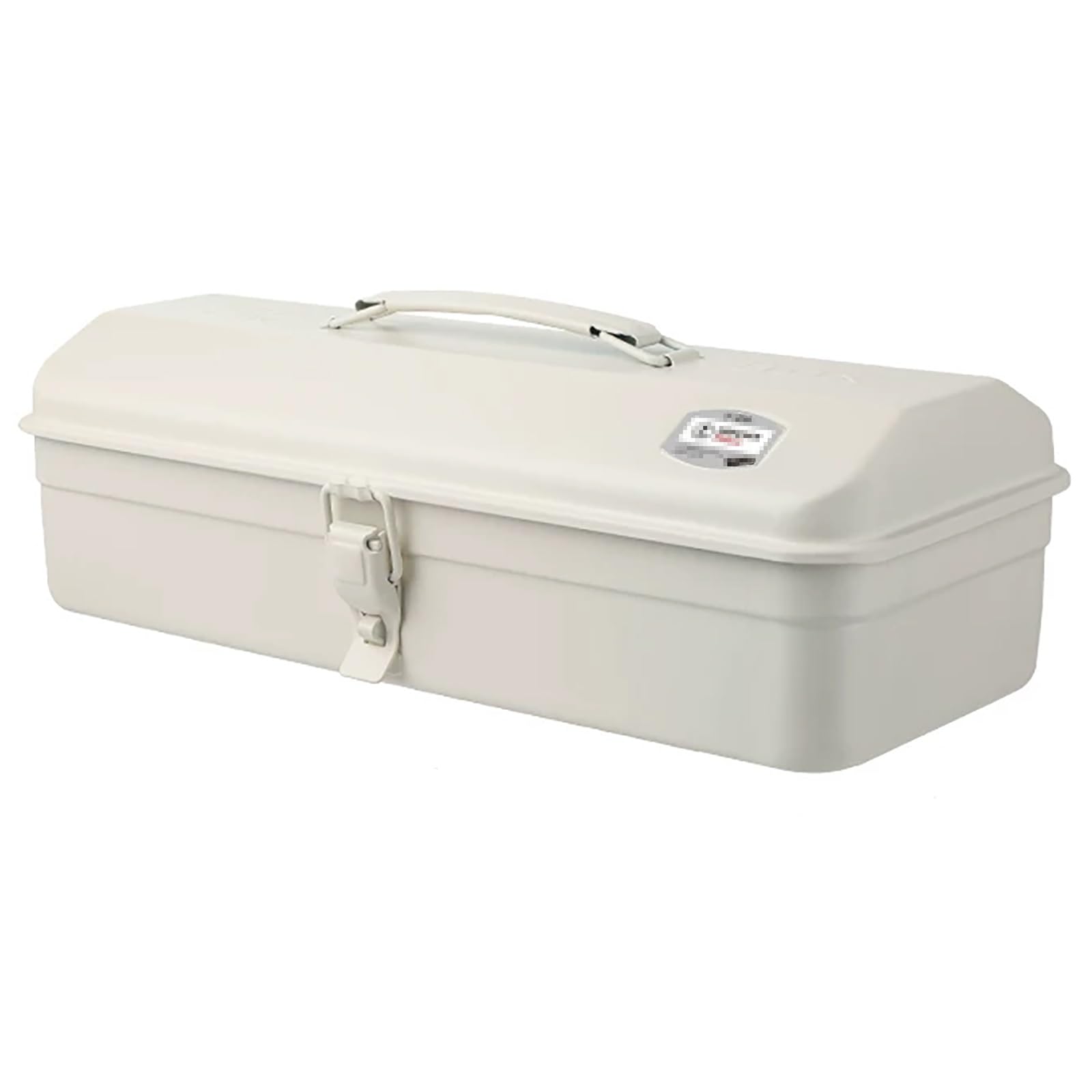 Portable Metal Tool Box, Multifunction Iron Toolbox with Handle and Latch, Tools Storage Box Organizer for Garage Repair Workshop Household(Beige)