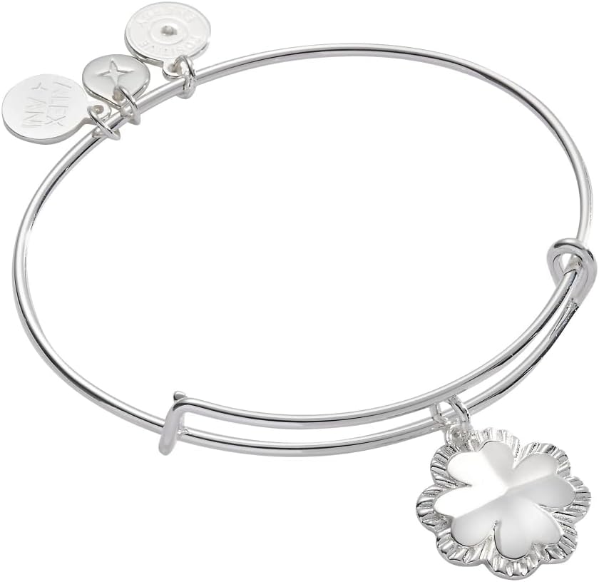 Alex and Ani Four-Leaf Clover Charm Bangle