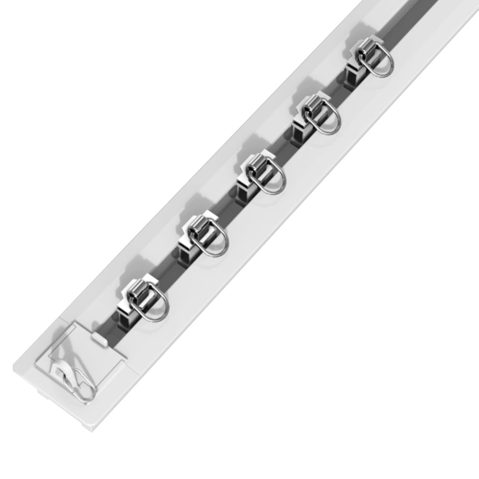 Riel Cortina Riel Oculto Para Cortinas Con Trampilla De Acceso, Juego De Riel Empotrado Para Cortinas Que Crea Privacidad Y Separa Ambientes, Premontadas En El Techo.(White,1.3m/4.3ft)