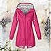 BXJX Womens Rain Coat Raincoats for Women Waterproof Zip Up Adjustable Hood Long Trench Coats with Pocket Fashion Hiking Travel Windbreaker Hot Pink L