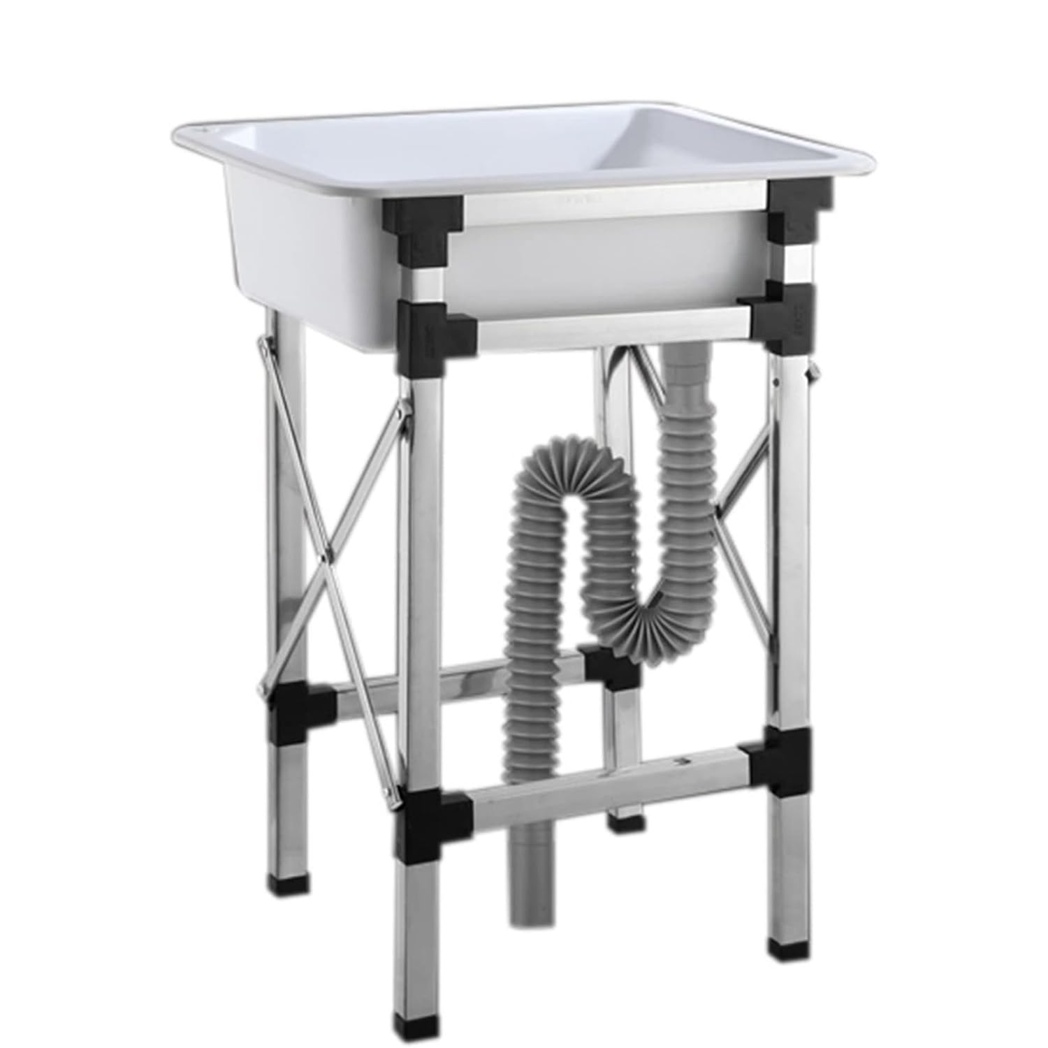 Fregadero Independiente para lavandería, Lavabo de Plástico para Limpieza, Fregadero De Cocina De 15/16 cm De Profundidad con Patas Antideslizantes para Lavandería, Sótano