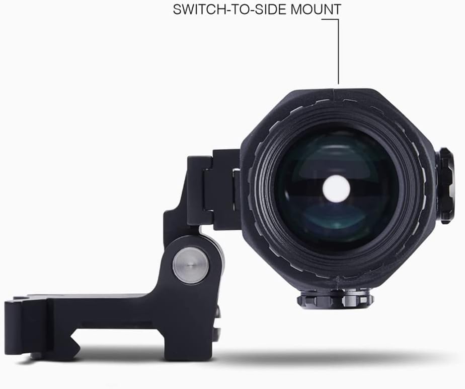 G33/G43/G45 3X/5X Riflescope Magnifier, Holographic Sight, 3x/5X Mirror Magnifying Glass, Side Foldable Flip Adjustment, with Switch to Side Quick Detachable QD Mount
