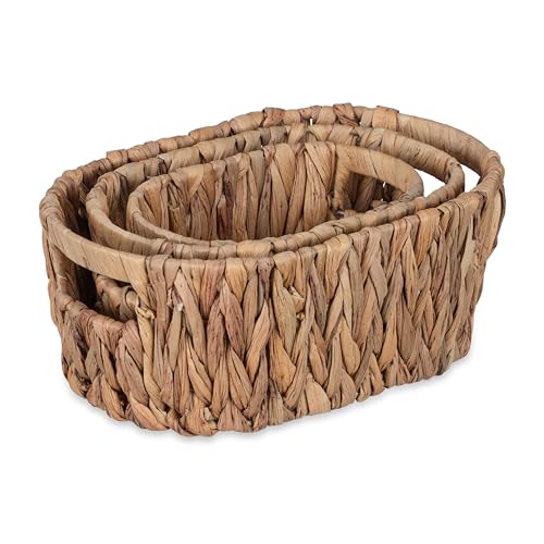 Corbeilles en eichhornia naturel Relaxdays | Paniers tressés haut de gamme
