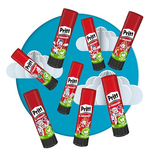 Pritt Barra Adhesiva, pegamento infantil seguro para niños para hacer manualidades, cola universal de adhesión fuerte para estuche escolar y oficina, 4x22 g Pritt Stick